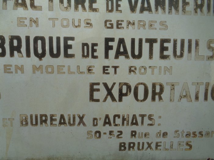 Manufacture de Vannerie Fabrique de Fauteuil - Emaljeplade - Emalje