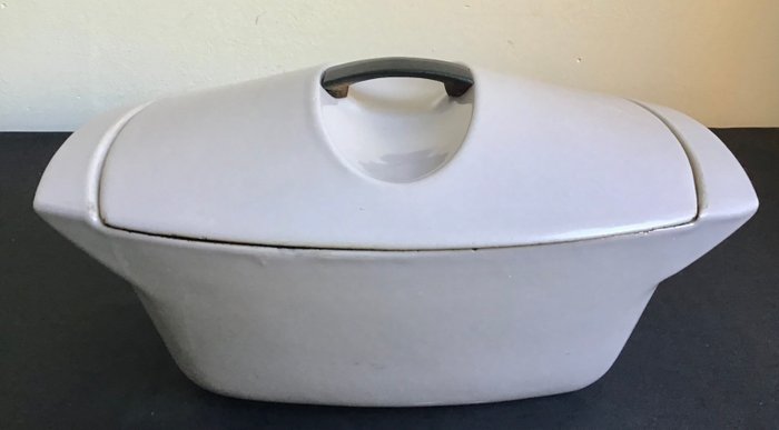 Le Creuset - Raymond Loewy design - Skål - Blå/grå emaljeret støbejern