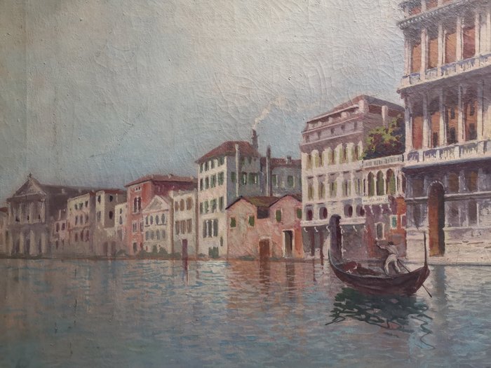 Pittore del XIX secolo - Veduta di Canal Grande con Palazzo Flangini