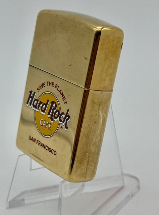 Zippo - Hard Rock Cafe San Francisco Solid Brass - 1993 - Lighter - Massiv messing