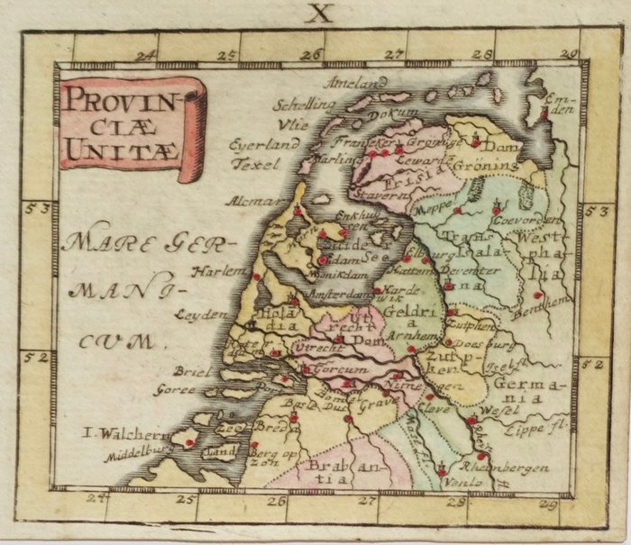 Holland - VII provinser; JU Müller - Provinciae Unitae - 1692