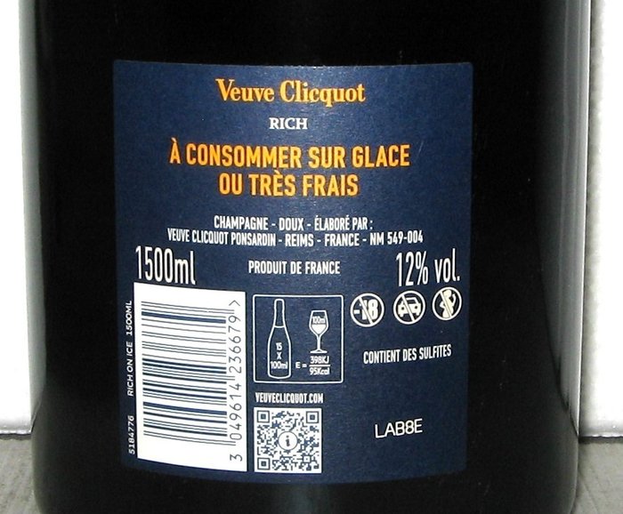 Veuve Clicquot, "Rich" - Champagne Brut - 1 Magnum (1,5 L)