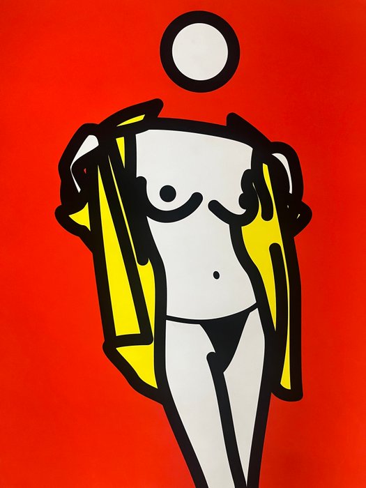 Julian Opie (1958) - Woman Taking Off Man's Shirt