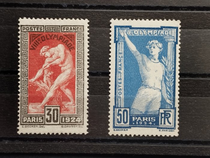 Frankrig 1923/1924 - Pasteur og JO Paris 1924 - Yvert 170 / 186 Neufs** luxe