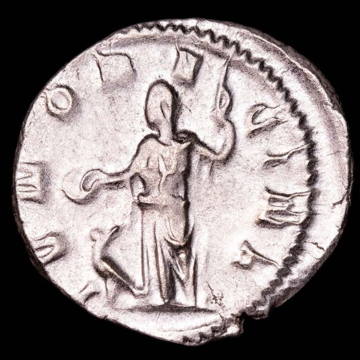 Romarriket. Herennia Etruscilla (Augusta, AD 249-251). Antoninianus Minted in Rome. IVNO REGINA  (Ingen mindstepris)