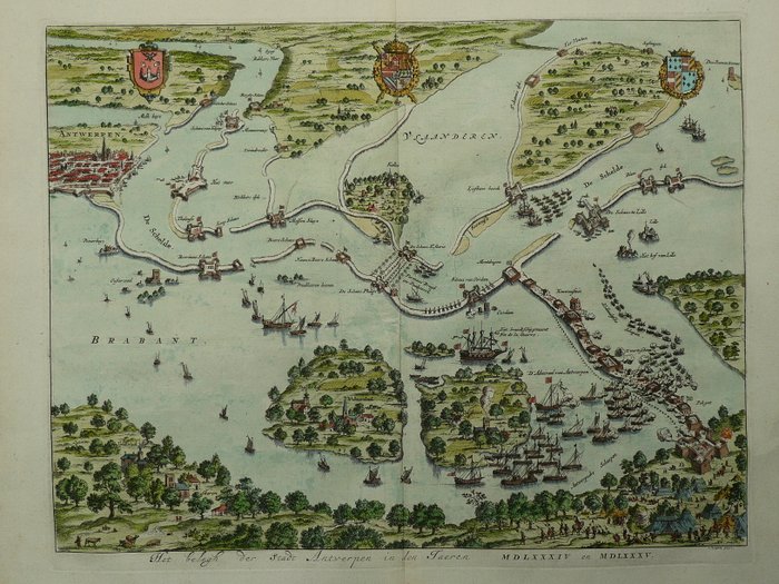 Belgien - Antwerpen / Schelde; Jan Luycken - Het belegh der Stadt Antwerpen - 1681-1700