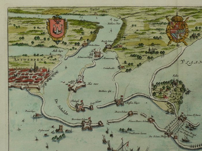 Belgien - Antwerpen / Schelde; Jan Luycken - Het belegh der Stadt Antwerpen - 1681-1700