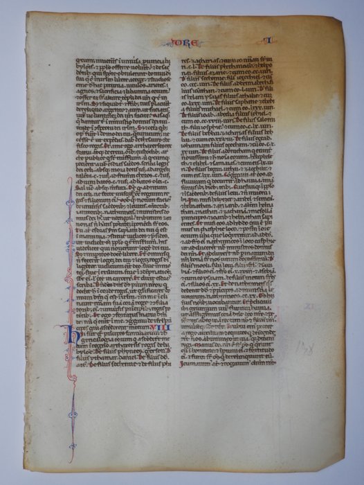 Anoniem - Original Manuscript from a Latin Bible - [France - ca. 13th century] - 1250