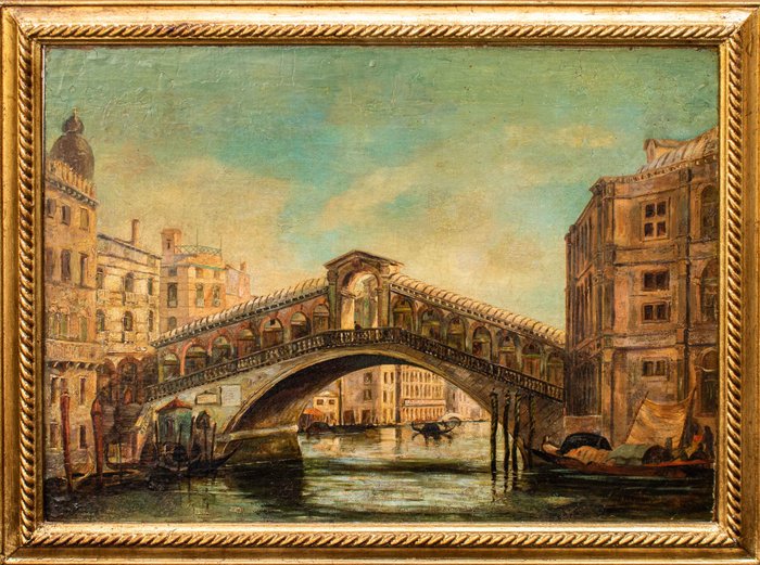 Giovanni Bonomi (seconda metà XIX) - Veduta del Ponte di Rialto