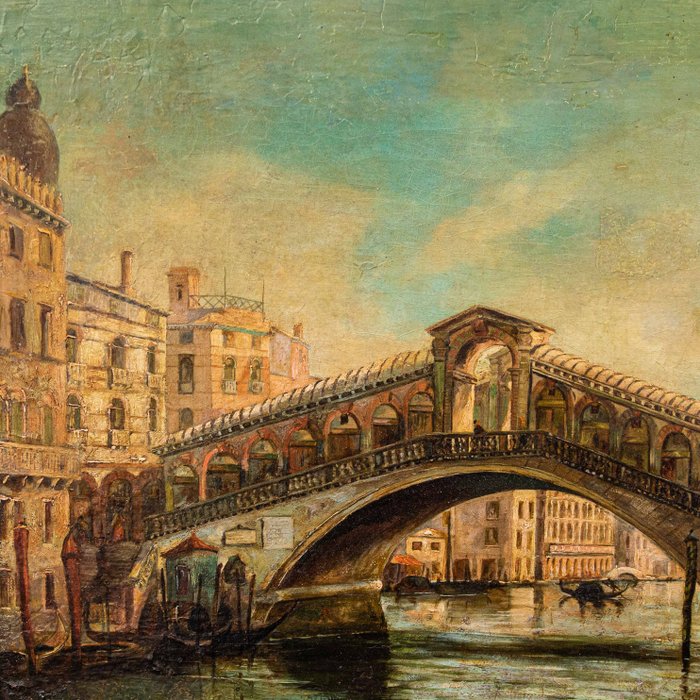 Giovanni Bonomi (seconda metà XIX) - Veduta del Ponte di Rialto