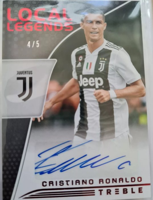 2018/19 Panini Treble Soccer Cristiano Ronaldo Local Legends 4/5 - Autograph - 1 Card - Glimrende (EX)