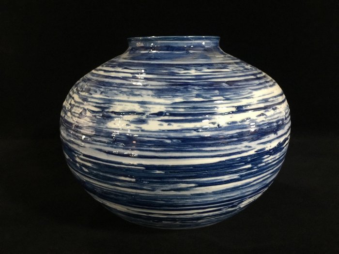 Vase - Signeret 草場正人 KUSABA MASATO / NITTEN Artist / Japansk vintage bambus blomstervase (H:27cm) - Japan  (Ingen mindstepris)