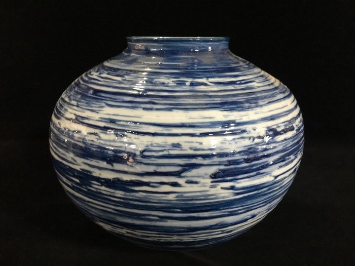 Vase - Signeret 草場正人 KUSABA MASATO / NITTEN Artist / Japansk vintage bambus blomstervase (H:27cm) - Japan  (Ingen mindstepris)