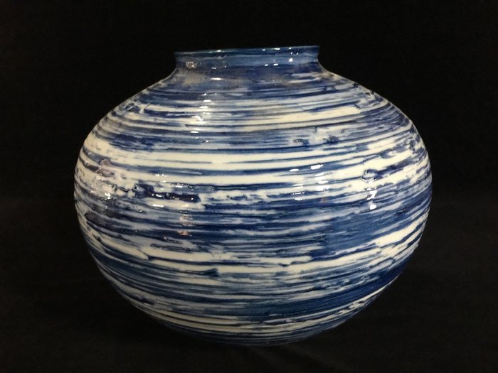 Vase - Signeret 草場正人 KUSABA MASATO / NITTEN Artist / Japansk vintage bambus blomstervase (H:27cm) - Japan  (Ingen mindstepris)