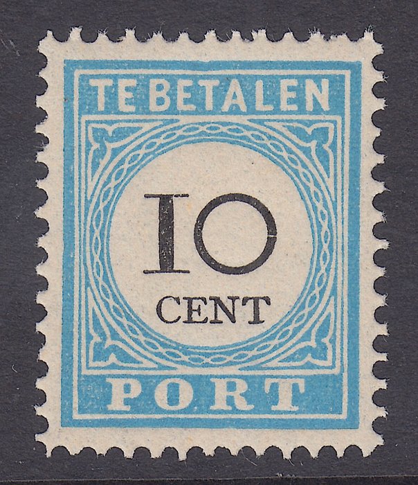 Holland 1887 - Portonummer og værdi sort - NVPH P7