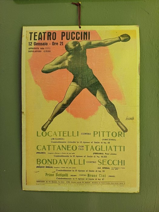 Gino Boccasile - Cartonato Teatro Puccini - Milano 1940 - 1940‹erne