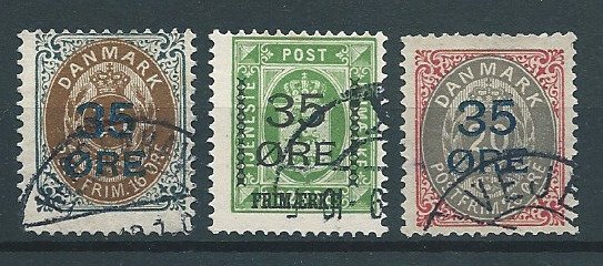 Danmark 1912/1926 - Komplet serie med aftryk af de nye værdier - Michel: 60/62; 82/83; 84/96; 159/165