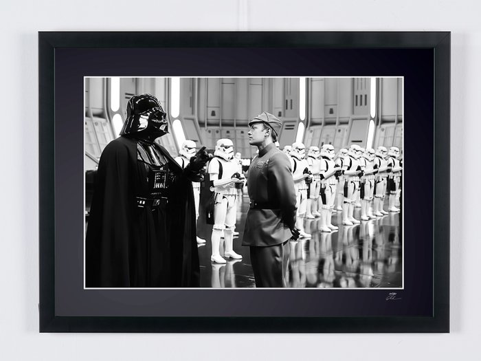 Star Wars Episode VI: Return of the Jedi, Darth Vader's Imperial March in Major Key - Fine Art Photography - Luxury Wooden Framed 70X50 cm - Limited Edition Nr 04 of 30 - Serial ID 20014 - Original Certificate (COA), Hologram Logo Editor and QR Code - 100% New items.