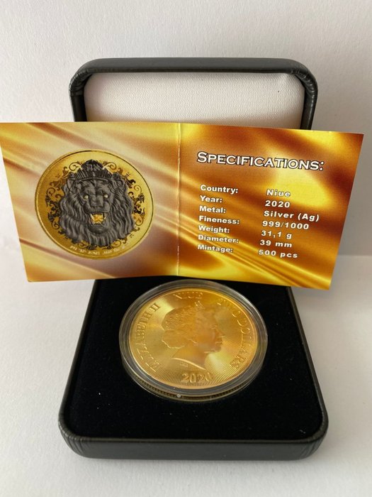 Niue 2 Dollars 2020 - Roaring Lion - Gold Edition- 1 Oz  (Ingen mindstepris)