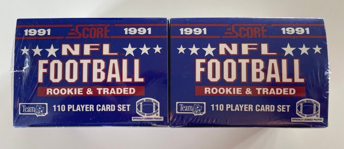 1991 Score NFL Football 110 Player Card Set - 2 Box - Glimrende (EX)