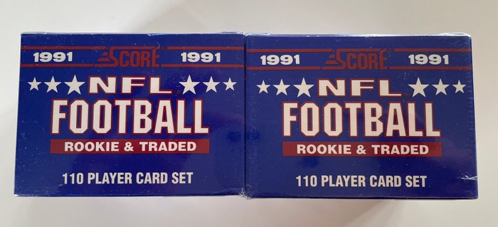 1991 Score NFL Football 110 Player Card Set - 2 Box - Glimrende (EX)