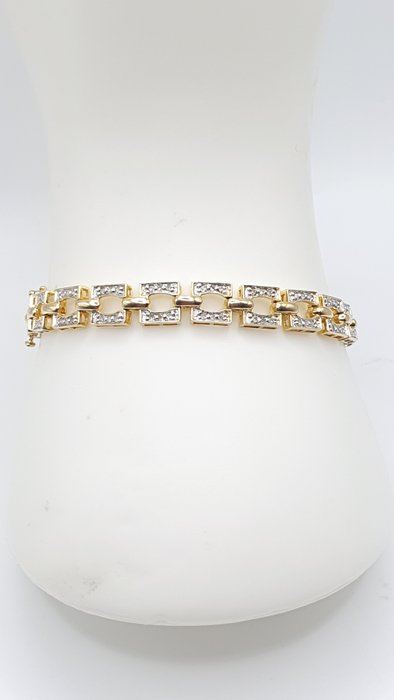 Armbånd - 14 karat Gulguld -  126ct tw Diamant (Natur)