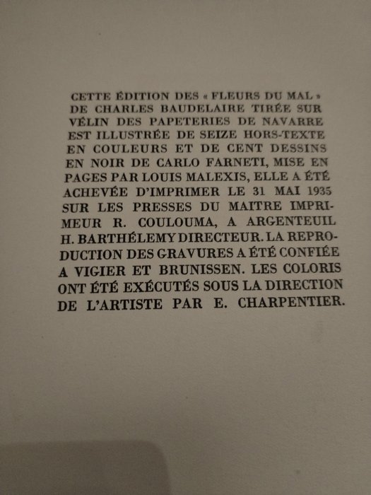 Charles Baudelaire - Les fleurs du mal - 1935