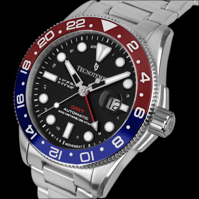 Tecnotempo - GMT - Swiss  Movt - "Greenwich Tribute" Limited Edition - 300M WR - TT300GRRBN - Mænd - 2011-nu