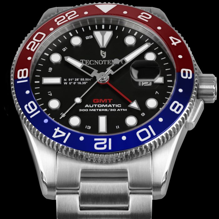 Tecnotempo - GMT - Swiss  Movt - "Greenwich Tribute" Limited Edition - 300M WR - TT300GRRBN - Mænd - 2011-nu