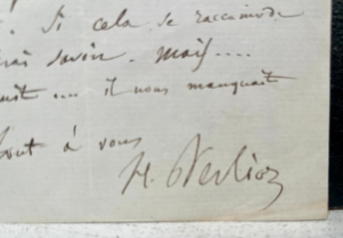 BERLIOZ (Hector). - L.A.S. « H. Berlioz » à « Mon cher Engels » [David Hermann Engel]. - 1864