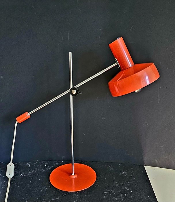 Skrivebordslampe - Metal - Fantastisk 70'er lampe