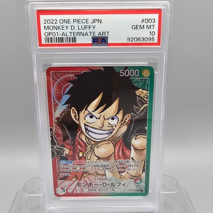 OP01-003 Luffy (Leader) Alt Art Graded card - PSA 10