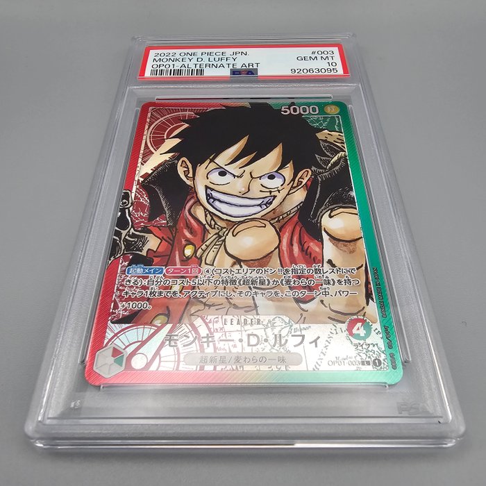 OP01-003 Luffy (Leader) Alt Art Graded card - PSA 10