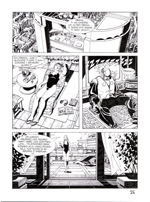 Bonazzi, Germano - 3 Original page - Nathan Never #243 - "Incursione notturna" - 2011