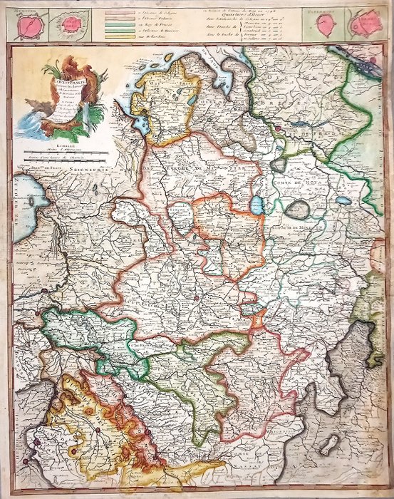 Tyskland - Nordrhein-Westfalen, Niedersachsen; Le Rouge - La Westphalie - 1742