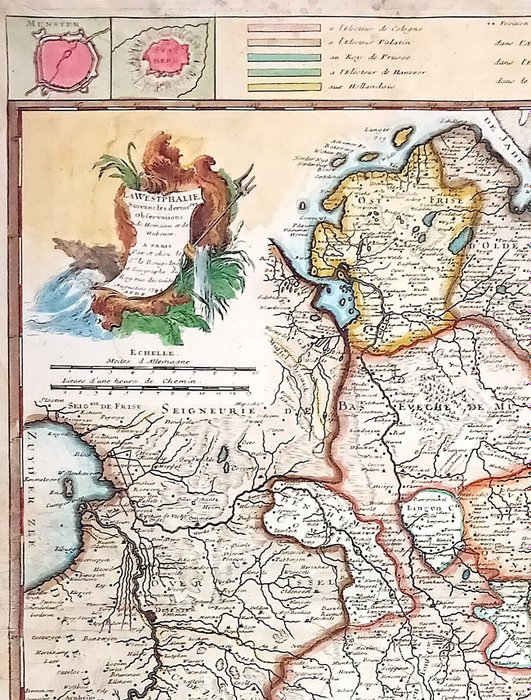 Tyskland - Nordrhein-Westfalen, Niedersachsen; Le Rouge - La Westphalie - 1742