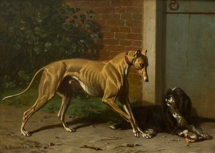 Conradijn Cunaeus (1828-1895) - Wundhund und Spaniel