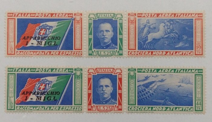 Italien Kongerige 1933 - Triptykon I-MIGL - Sassone 51k e 52k