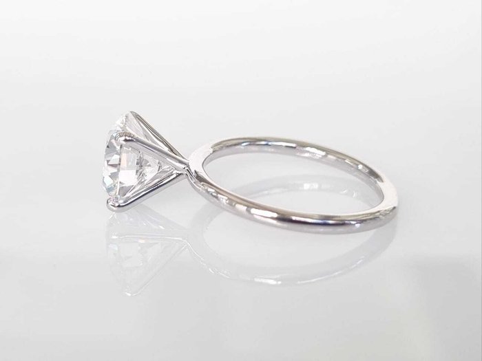 Forlovelsesring - 14 karat Hvidguld -  325ct tw Diamant (Laboratoriedyrket)