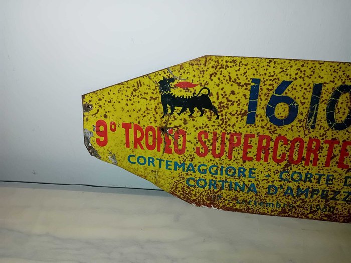 targa trofeo SUPERCORTEMAGGIORE anno 1960 - Tegn - Metalplader