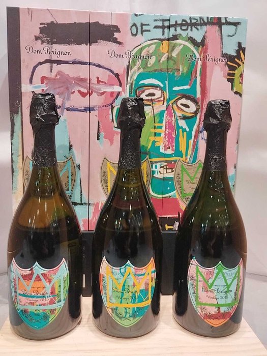 2015 Dom Pérignon, Jean-Michel Basquiat Édition Spéciale - Champagne Brut - 3 Flasker (0,75 L)