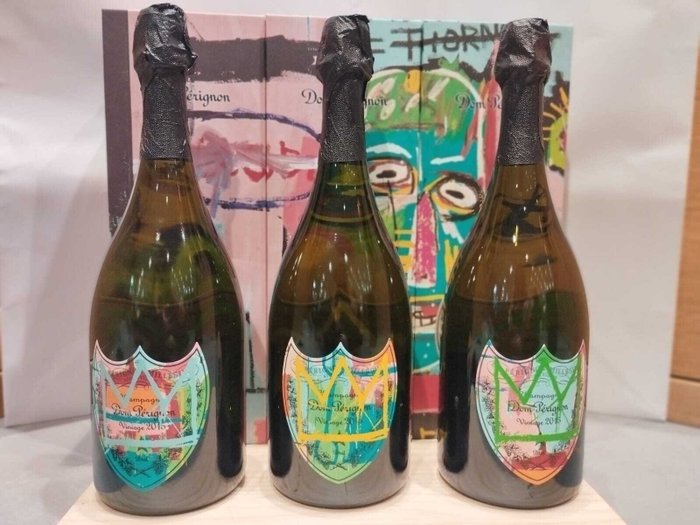 2015 Dom Pérignon, Jean-Michel Basquiat Édition Spéciale - Champagne Brut - 3 Flasker (0,75 L)