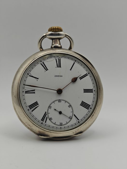 Omega - Grand Prix Paris 1900 - Taschenuhr - schwarze römische Zahlen - 1901-1949