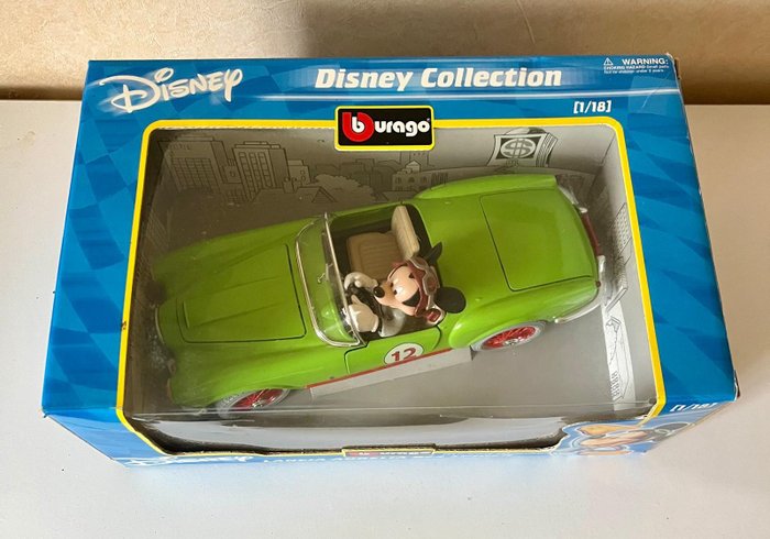 bburago - Disney - Statuette, Lancia Aurelia B24 Spider Mickey Mouse - 20 cm - Stål - 1997