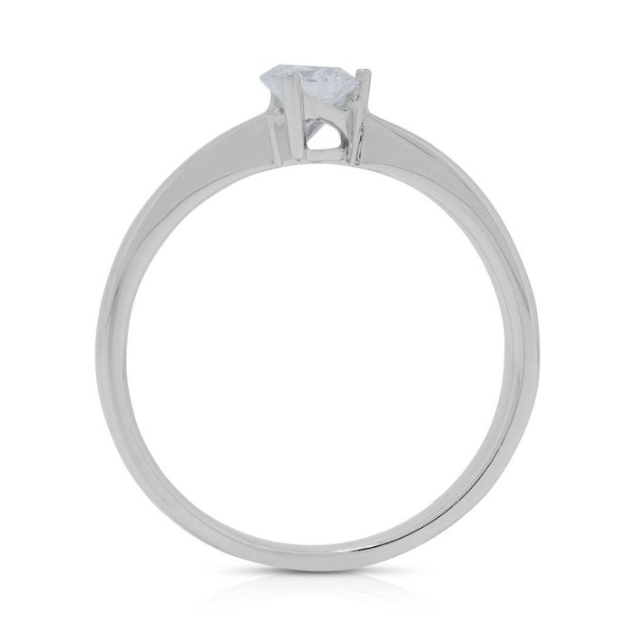 Ring - 18 kraat Hvidguld -  028ct tw Diamant (Natur)