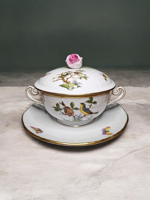 Herend - Suppeskål - Knogleporcelæn - Rothschild