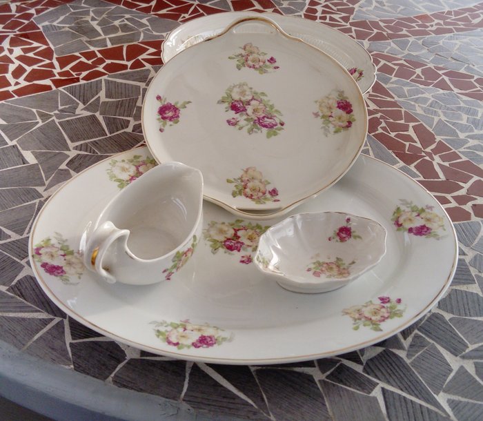 Dessertservice (5) - Fajance - Limoges porcelæn