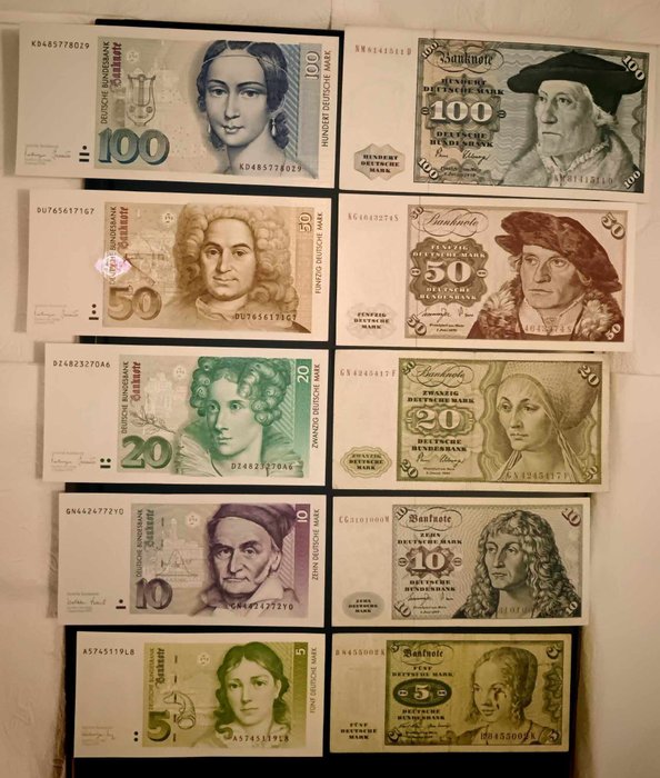 Tyskland. - 10 banknotes - various dates  (Ingen mindstepris)