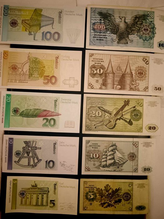 Tyskland. - 10 banknotes - various dates  (Ingen mindstepris)