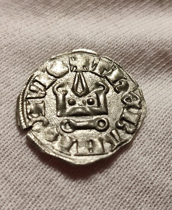 Korsfarere. Guy II de la Roche (1287-1308). Silver Denier Thebes mint  (Ingen mindstepris)